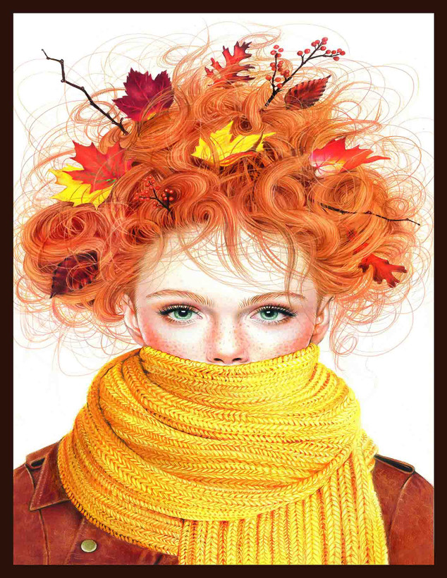پتو مسافرتی مدل مدرن چاپ دیجیتال طرح دختر پاییزی